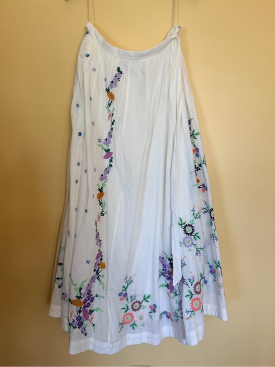 Alémais Dresses & Skirts - White Embroidered Floral Maxi Skirt - Lightweight Boho Style Willa Skirt